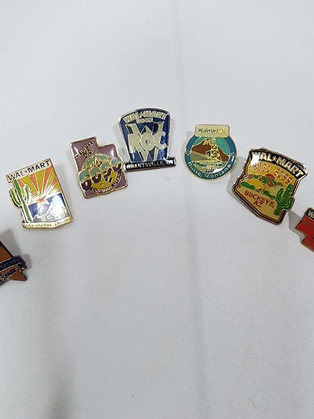 Vintage Walmart Distribution Center Pin Lot - UT, AZ, NV, MT, NE Employee Lapel